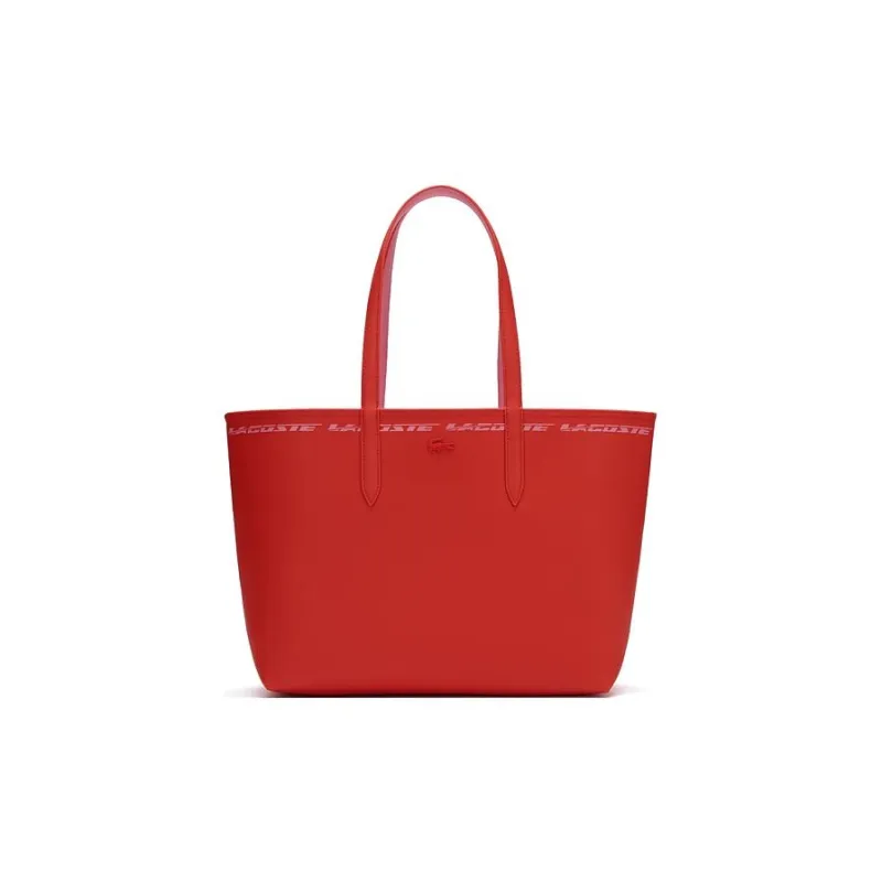 LACOSTE PVC Combo Bag Tote Bag Shopping Bag Handbag Shoulder Bag Large Size Women's Iron Pink-1