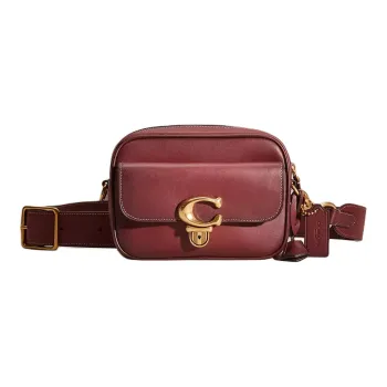 COACH Studio Glove Tanning Camera Bags Crossbody Bag Shoulder Bag Small Size Unisex Wine