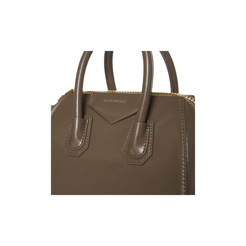 GIVENCHY Antigona Cow Leather Shoulder Bag Crossbody Bag Handbag Mini Women's Taupe-3