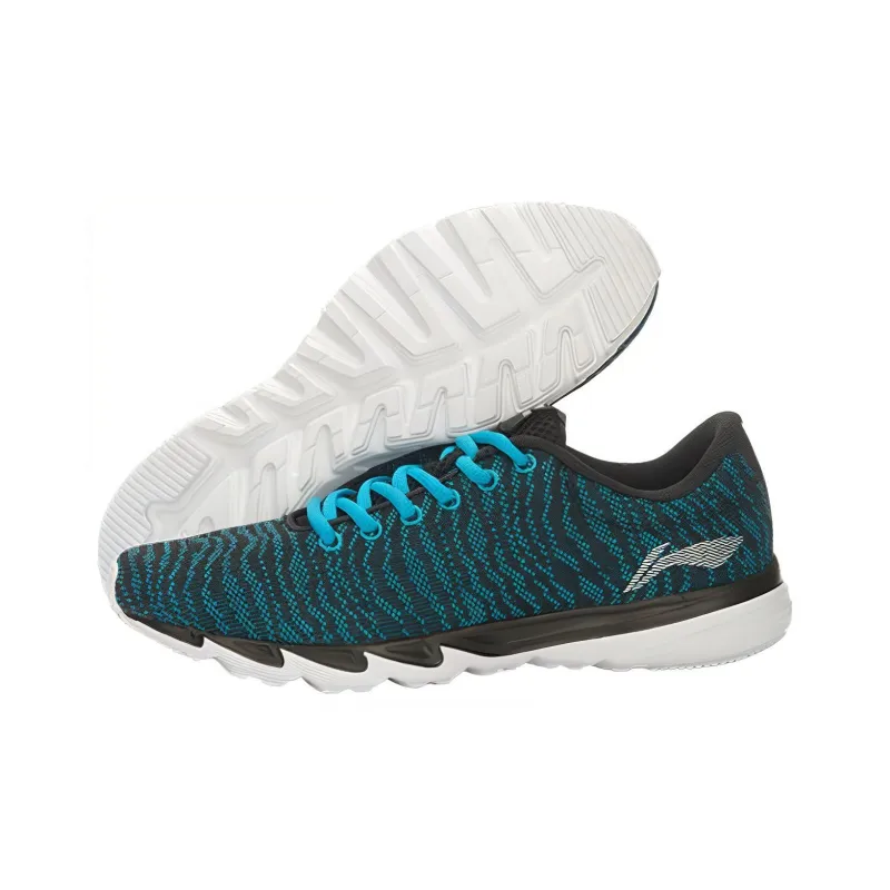 LiNing Wear-resistant And Lightweight Low-Top Running Shoes Men's Black Blue-6