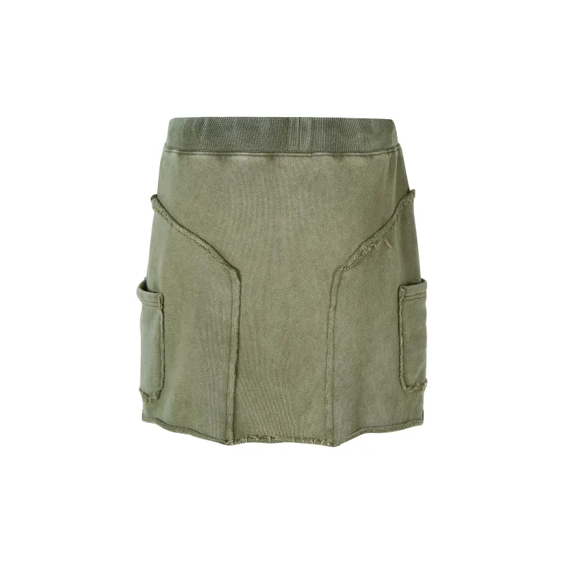 Guuka Hero Casual Short Skirts Women's Army Green-1