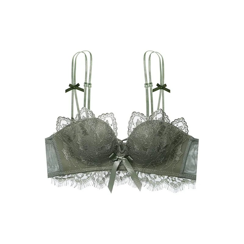 Flowers In Water Bra Women's Light Green-0