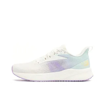 361° Anti Slip And Wear Resistant Breathable Low Top Running Shoes Women's White Cyan Purple