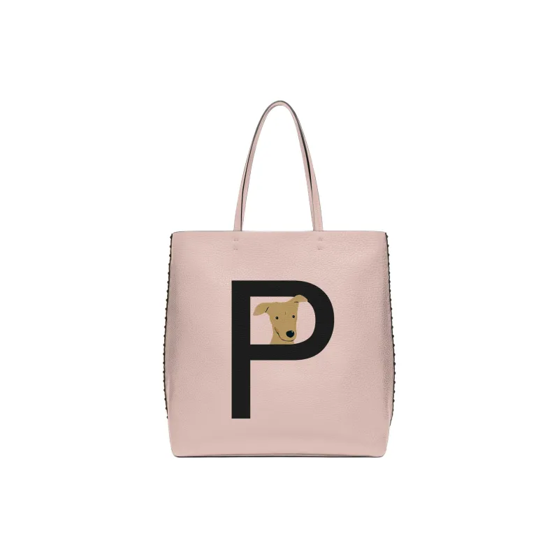 Valentino GARAVANI ROCKSTUD Grained Calfskin Tote Bag Shopping Bag Handbag Shoulder Bags Women's Rose Quartz With Black-0