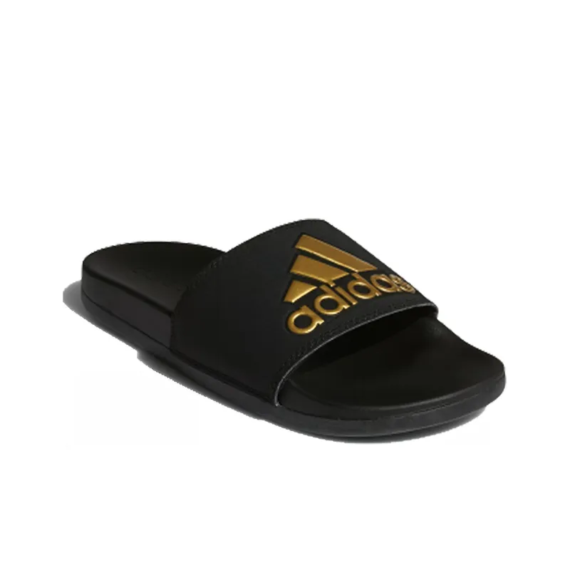Adidas Neo Adilette Comfort Gold Slippers 'Black Gold' Women's-1