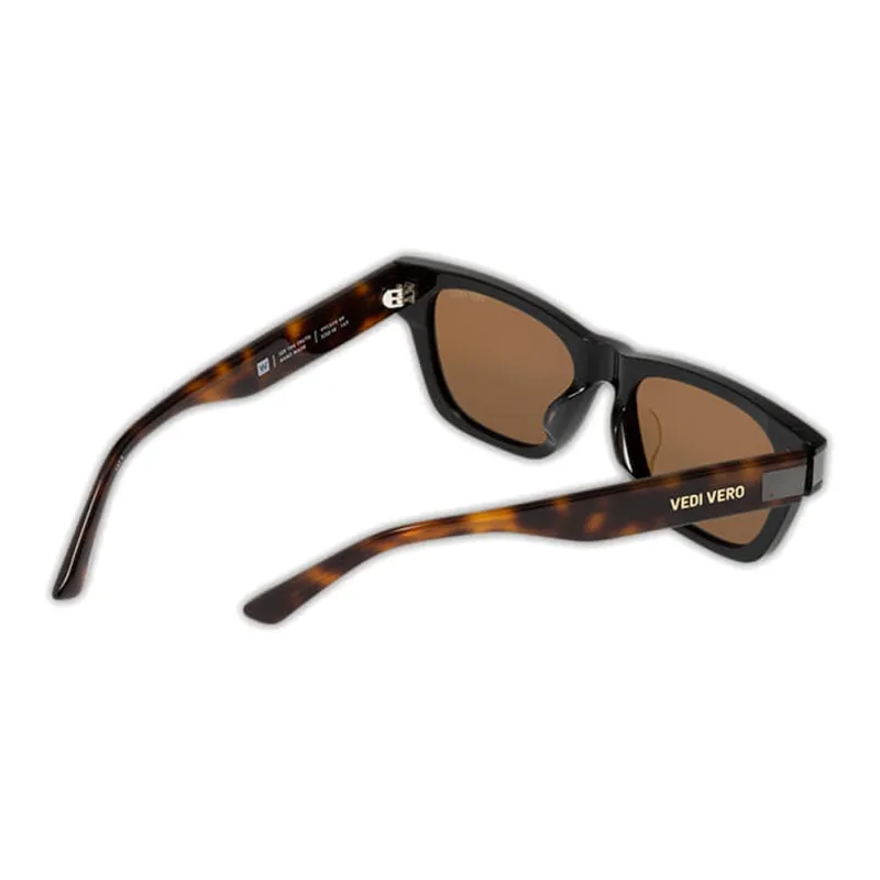 VEDI VERO Acetate Square Sunglasses Unisex Brown-3