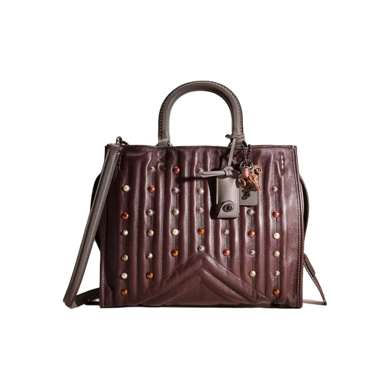COACH Grace Premium Calfskin Shoulder Bag Crossbody Bag Handbag Small Size Women's Light Gold/Black-0