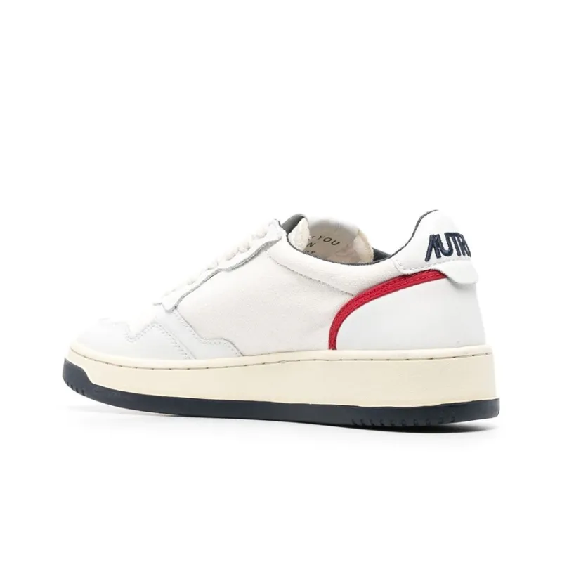 AUTRY Medalist Low Leather And Suede 'White Black And Red' Women's-3