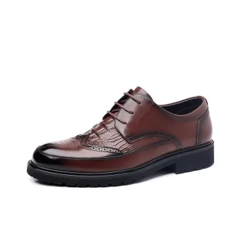 SHUPATE Dress Shoes Men Low Top Black/Brown