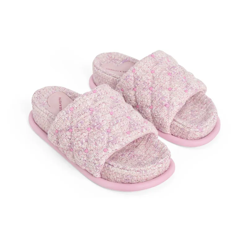 CHARLES&KEITH Slide Slipper 4.5cm Women's Pink-2