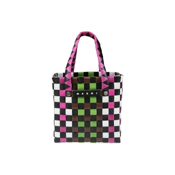 MARNI Polypropylene With Cow Leather One Shoulder Handbags Extra Mini Kids' Green & White & Fuchsia & Black
