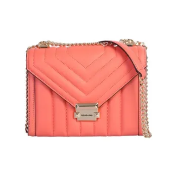 MICHAEL KORS Whitney Sheepskin Envelope Bag, Crossbody Bag, Shoulder Bag Women's Flesh Pink
