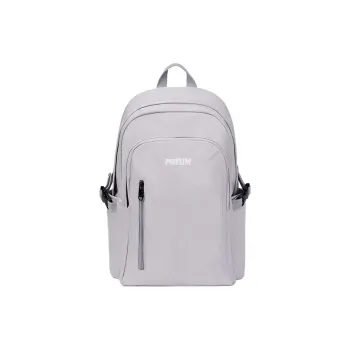 POY Nylon Fabric Travel Computer Backpack Large Size Women's Gray