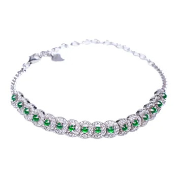 Green Waves Glutinous Jade Jadeite Bracelets Women's