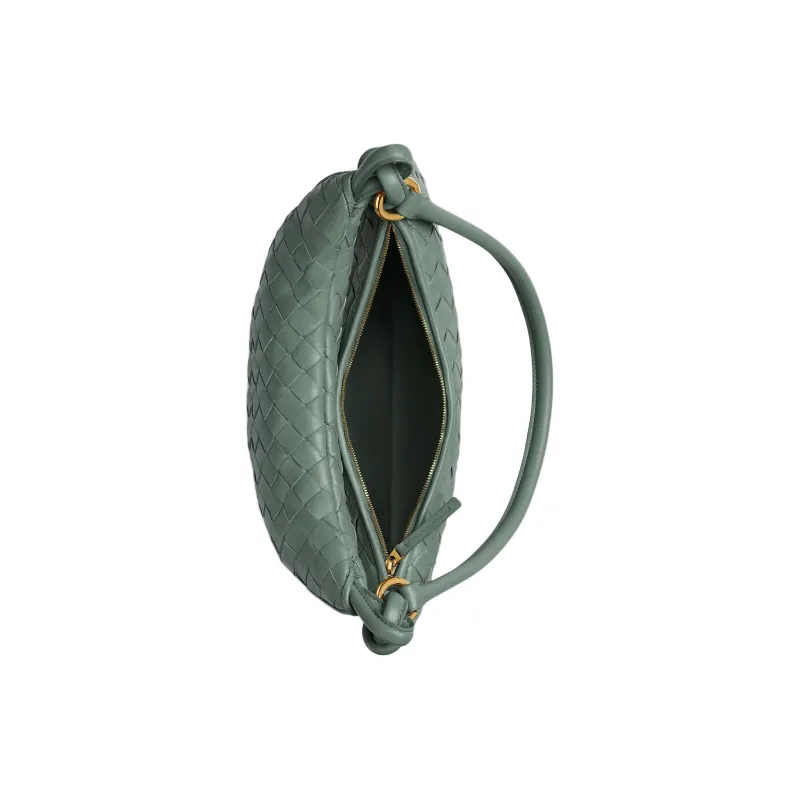 Bottega Veneta Sheepskin Handbag Shoulder Bag Medium Size Women's Aloe Vera Green-4