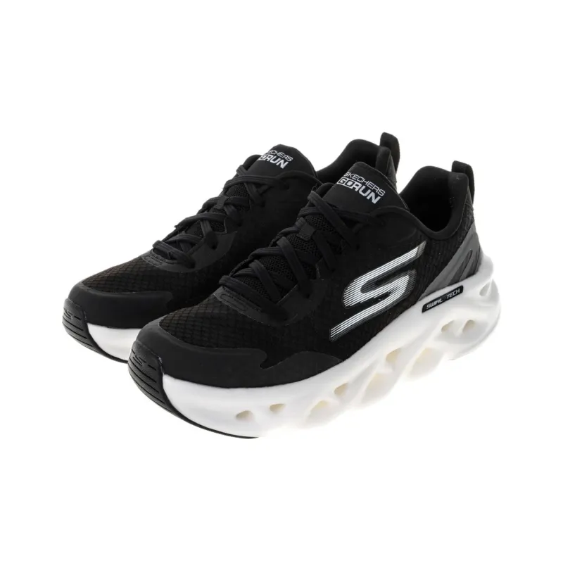 Skechers GO RUN SWIRL TECH Durable Breathable Low-Top Running Shoes Men's Black-2