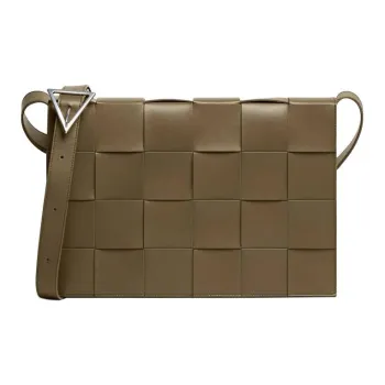 Bottega Veneta CASSETTE Calfskin Shoulder Bag Crossbody Bag Extra Large Men's Terracotta