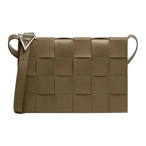 Bottega Veneta CASSETTE Calfskin Shoulder Bag Crossbody Bag Extra Large Men's Terracotta