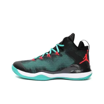 Jordan Super.Fly 3 Cushioning Wear-Resistant Mid-Top Basketball Shoes Unisex Black Blue