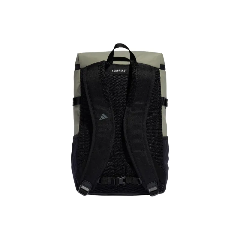 Adidas Polyurethane Backpack Regular Unisex Pebble Silver Gray & Black & Gray-2