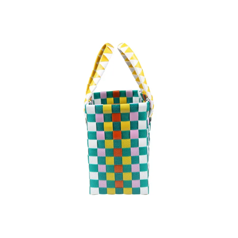 MARNI Polypropylene With Cow Leather One Shoulder Handbag Extra Mini Kids' Green & White & Yellow & Pink-4
