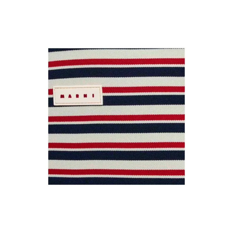 MARNI Striped Open Top Top Handle Bag-3