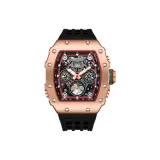 HBR916-Rose Case Black Strap