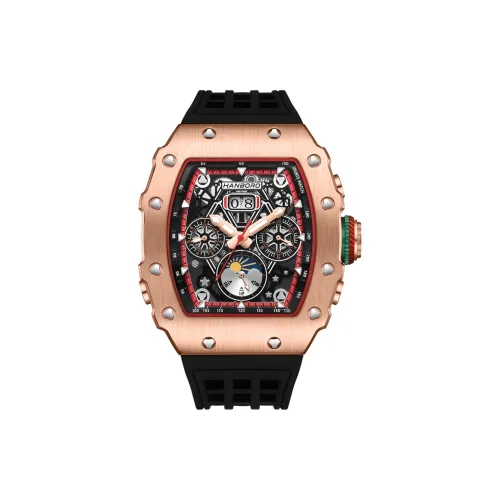 HANBORO Automatic Mechanical Movement Watch Men's Watches Cut-Out Dial HBR916-MH
