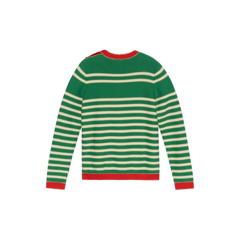GUCCI Striped Cotton Sweater-1