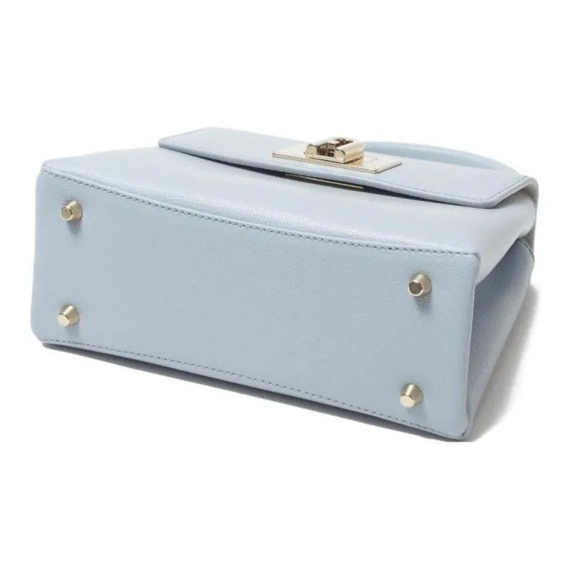 Furla 1927 Collection Ares Leather Handbag Mini Women's Light Blue-3