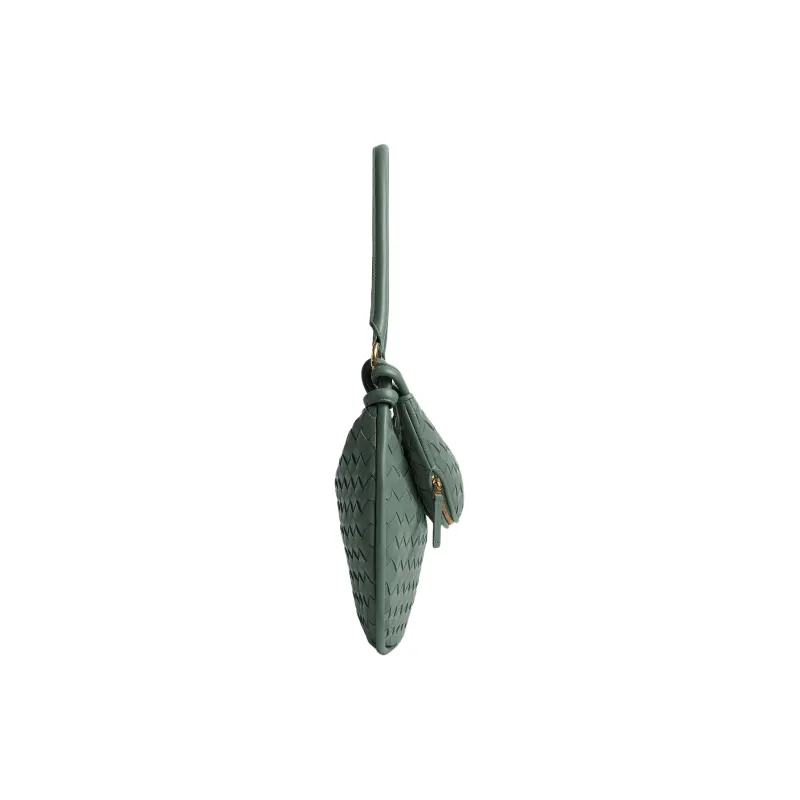 Bottega Veneta Sheepskin Handbag Shoulder Bag Medium Size Women's Aloe Vera Green-1