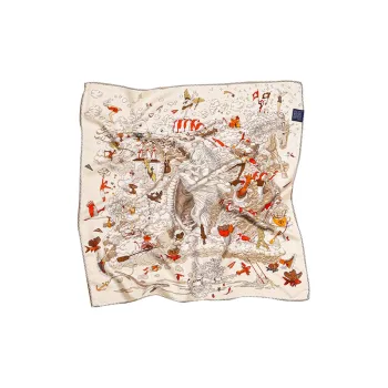 SILKUEEN 40% Mulberry Silk 60% Wool Silk Scarf Square Scarf 65*65cm Women's