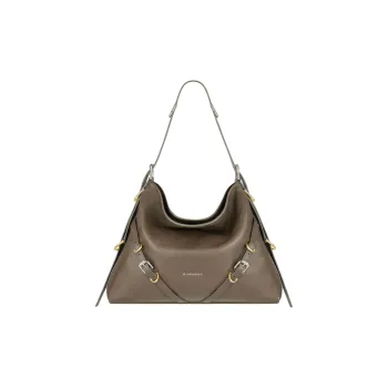 Givenchy Voyou Cow Leather Shoulder Bag, Crossbody Bag, Handbag Medium Size Women's Taupe