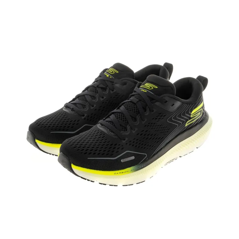 Skechers GO RUN RIDE 11 Abrasion Resistant Breathable Low Top Running Shoes Men's Black Yellow-2