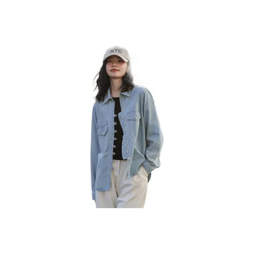 Dme Shirts Women's Light Blue Denim