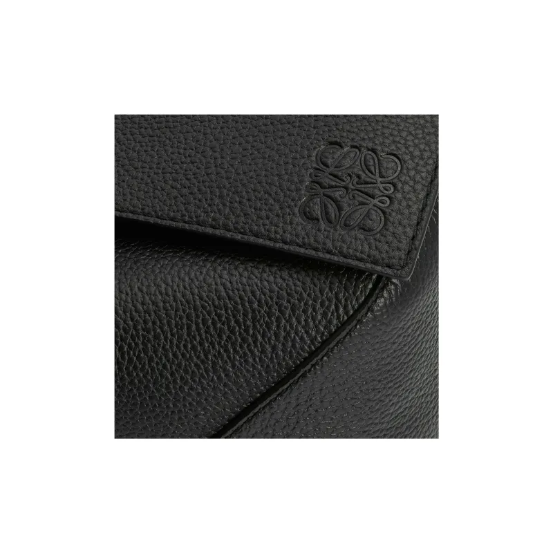LOEWE Puzzle Grained Calfskin Handbag, Shoulder Bag, Crossbody Bag Tubas Men's Black-7