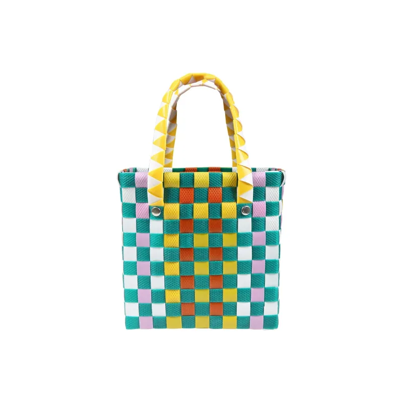 MARNI Polypropylene With Cow Leather One Shoulder Handbag Extra Mini Kids' Green & White & Yellow & Pink-7