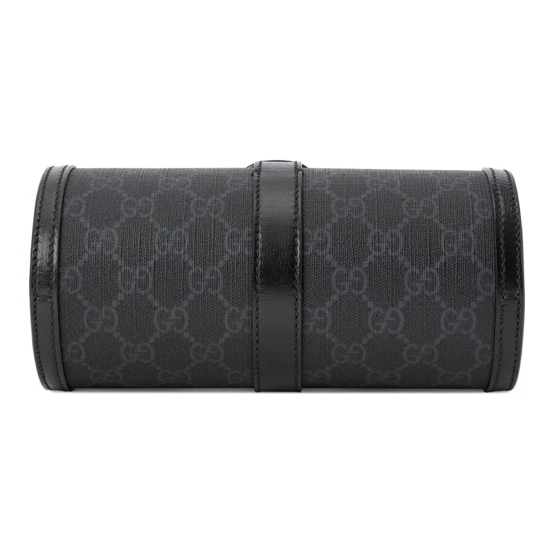 GUCCI Canvas With Leather Binding Wrist Watches Storage Bags Men's Black-2