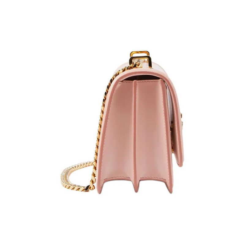 Burberry Calfskin Shoulder Bag Crossbody Bag Small Size Women's Dark Pink-1