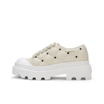 CHARLES&KEITH Low Top Canvas Athletic Shoes Women's Solid Color