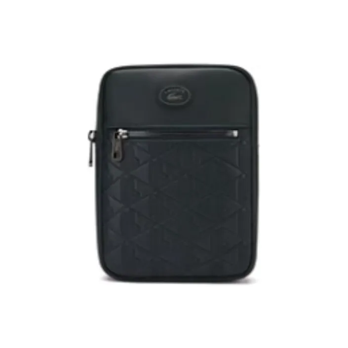 LACOSTE Blended Material Handbag Shoulder Bag Crossbody Bag Men's Dark Green-0
