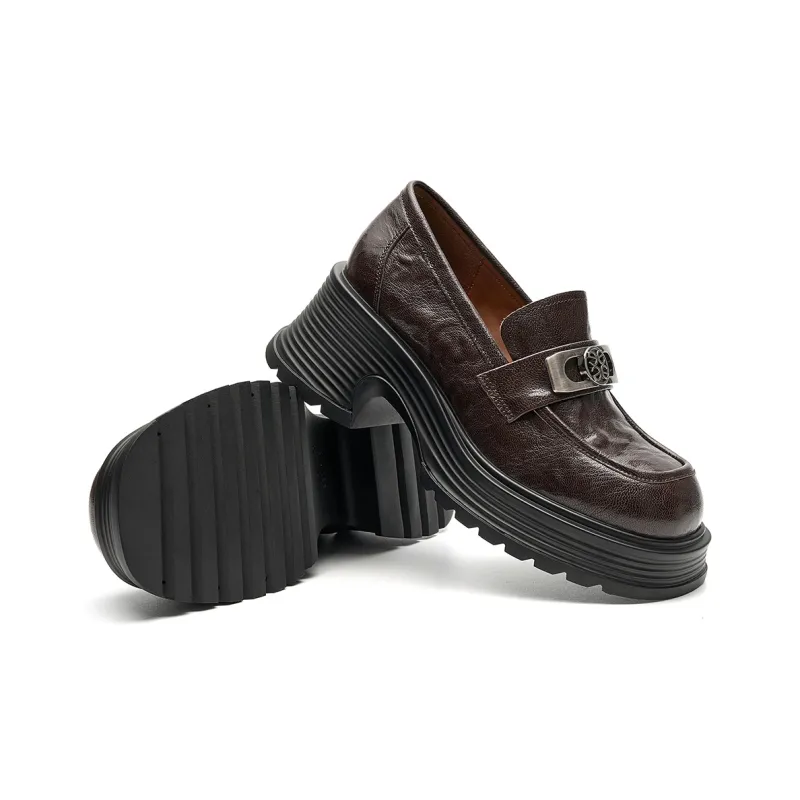 EBLAN Loafers Women's Brown-4