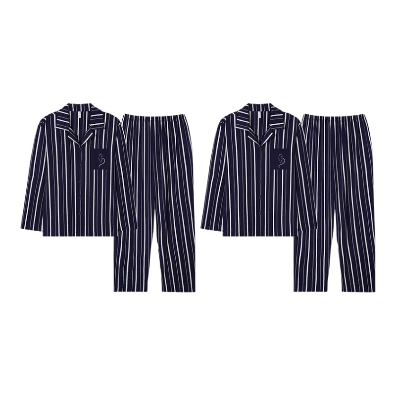 Sha Qian Pajama Set Spring And Fall Season Unisex-0