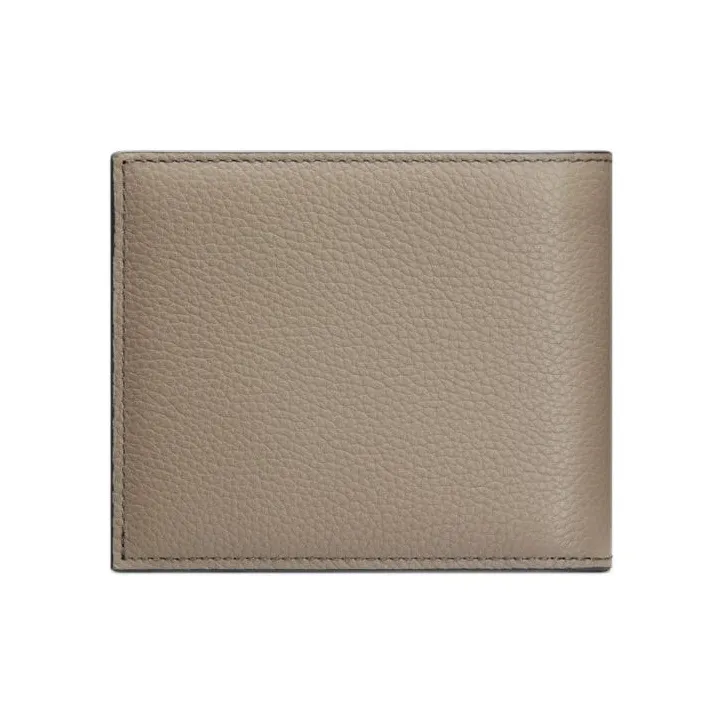 DIOR Saddle Grained Calfskin Wallet Women's Brown & Dark Gray-2