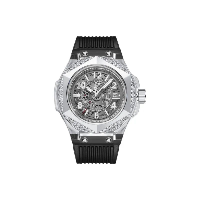 HANBORO Automatic Mechanical Movement Watch Unisex Cut-Out Dial HBR996.2-BH-0