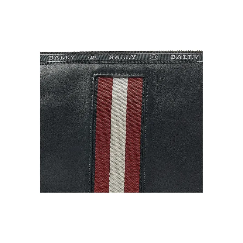 BALLY Leather Clutch Men's Black-7