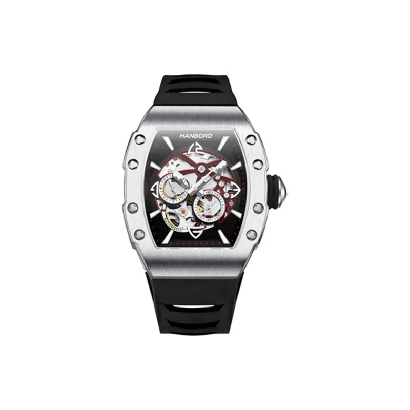 HANBORO Automatic Mechanical Movement Watch Men's Watches Cut-Out Dial HBR991-BH-0