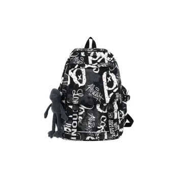 BALANG Nylon Backpack Regular Unisex Yellow+Charm Letter Black+Charm Letter White+Charm Letter Square+Pendant