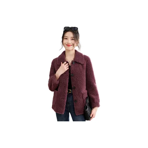 Like the age of water Velvet Jackets Women's Purple