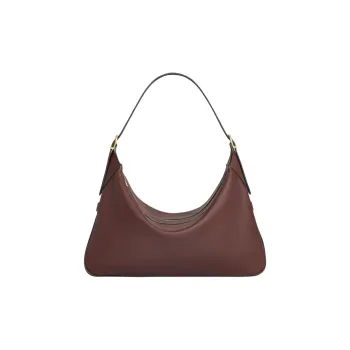 CELINE Romy Collection Cow Leather One Shoulder Handbags Large Size Women's Chestnut